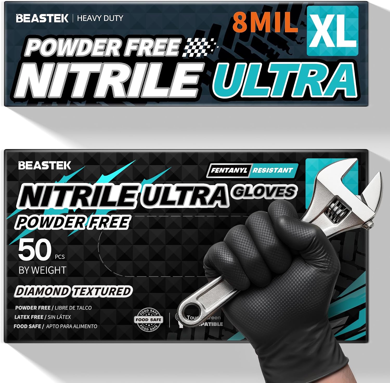 Disposable Gloves Nitrile - Disposable Nitrile Gloves, 8Mil, Heavy Duty,