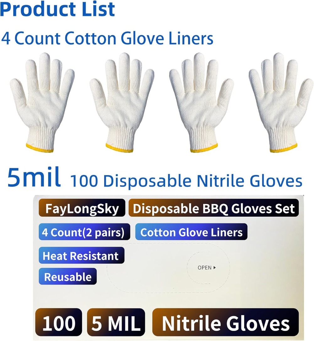 Heat Resistant BBQ Gloves: 4 R – Disposable Gloves Nitrile recenzja i cena