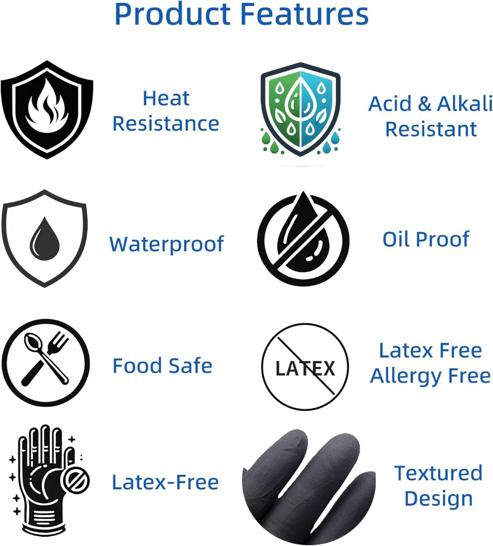 Heat Resistant BBQ Gloves: 4 R – Disposable Gloves Nitrile recenzja i cena