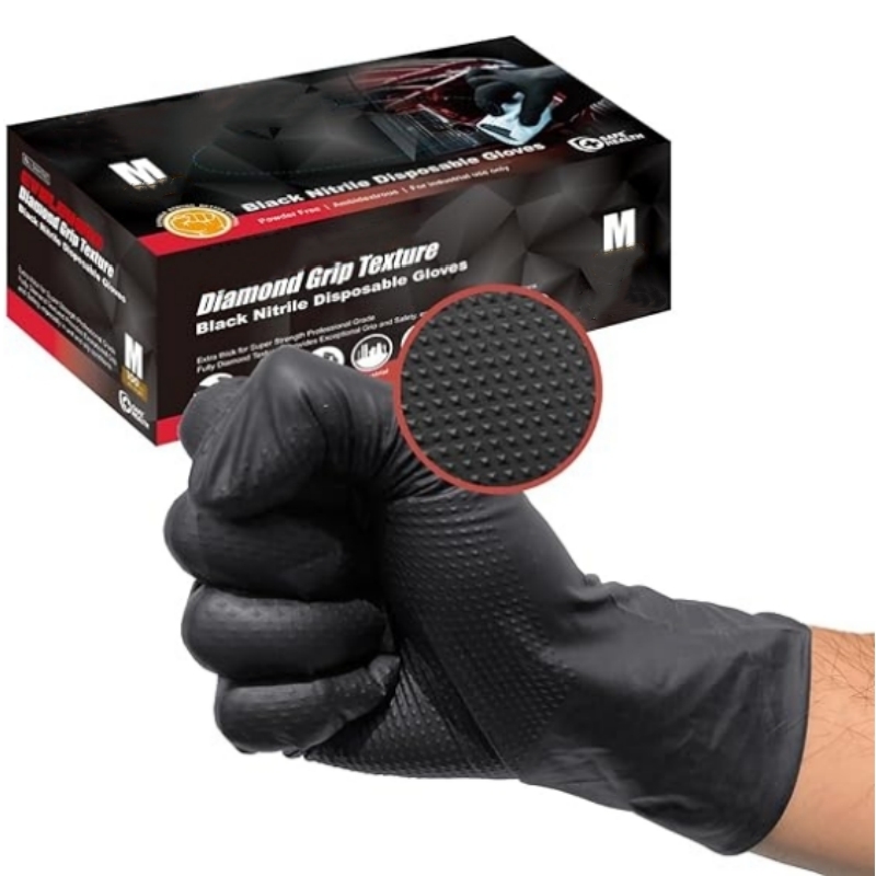 8Mil Heavy Duty Black Nitrile  – Disposable Gloves Nitrile recenzja i cena