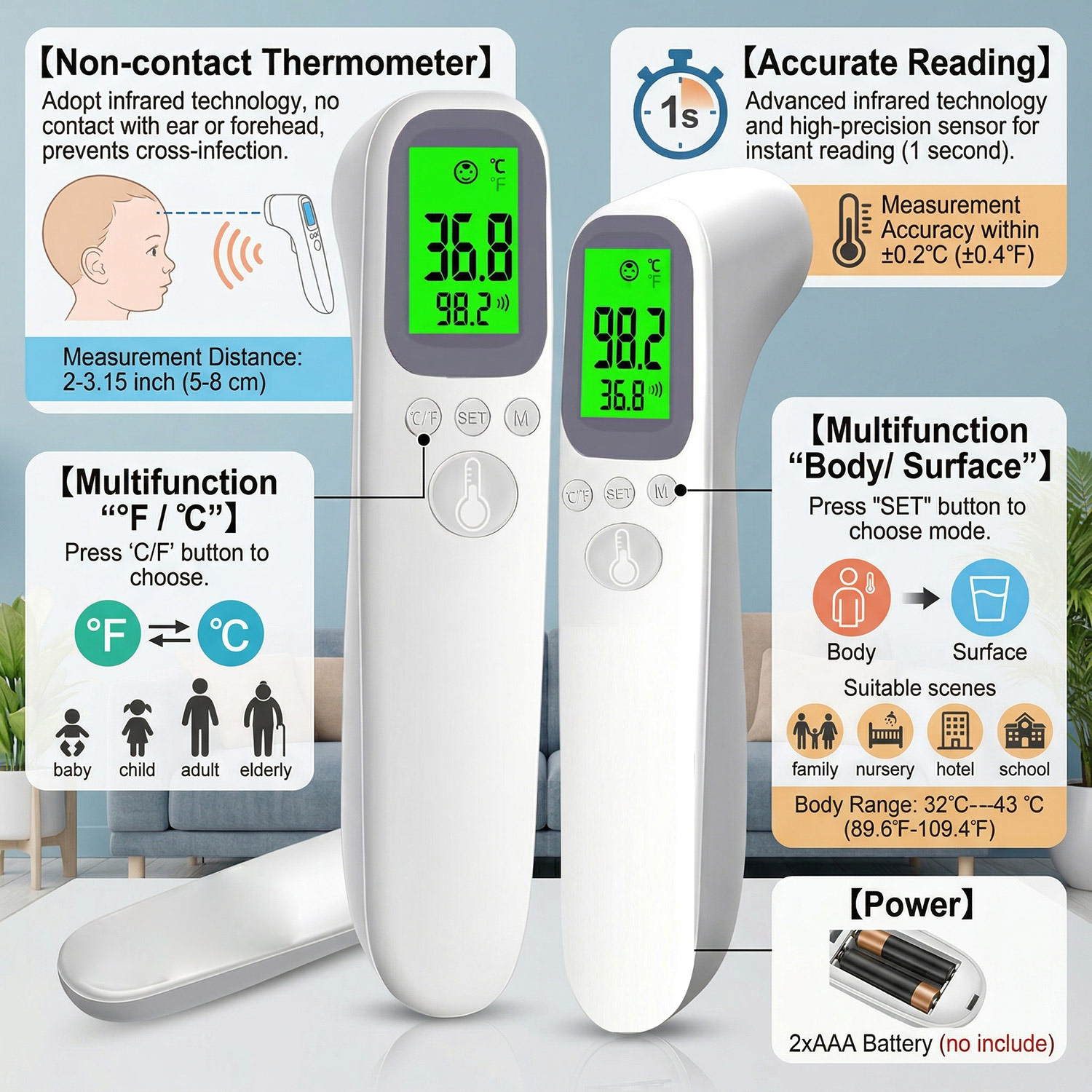 Ear Forehead Infrared Thermome – Digital Thermometer Infrared recenzja i cena