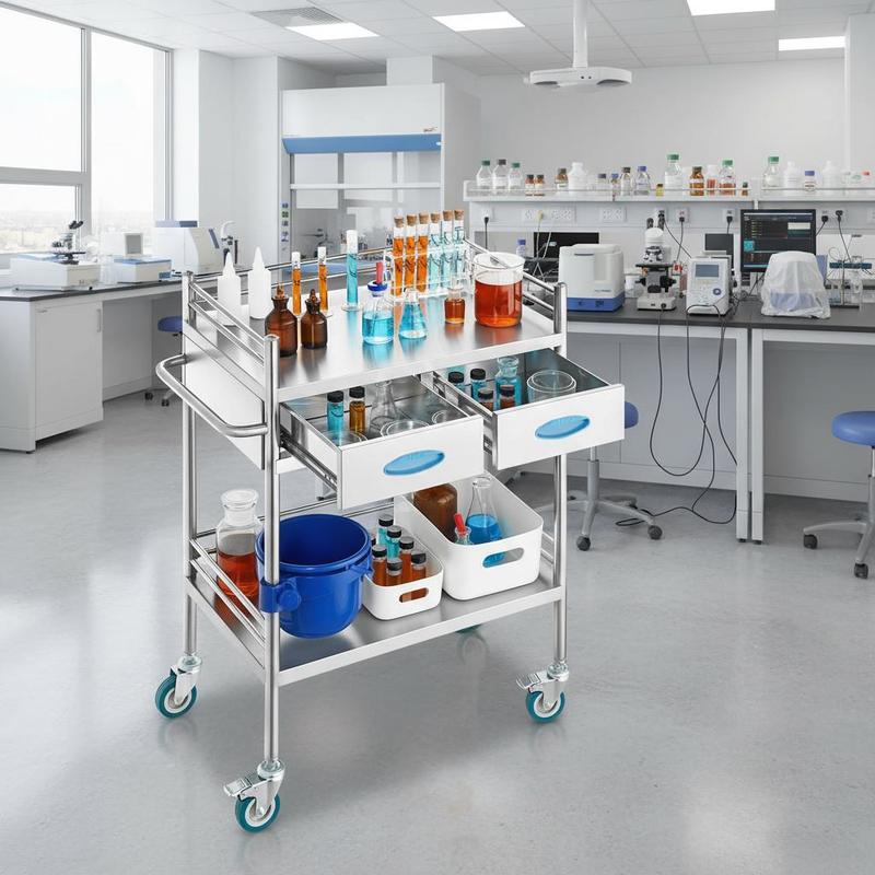 Laboratory serving trolley, 2- – Medical Lab Hospital recenzja i cena