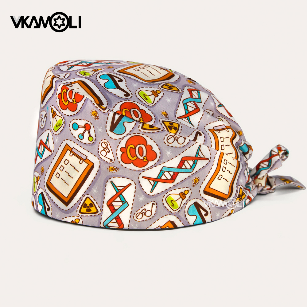 Scrub caps with heart pattern  – Medical Lab Science recenzja i cena