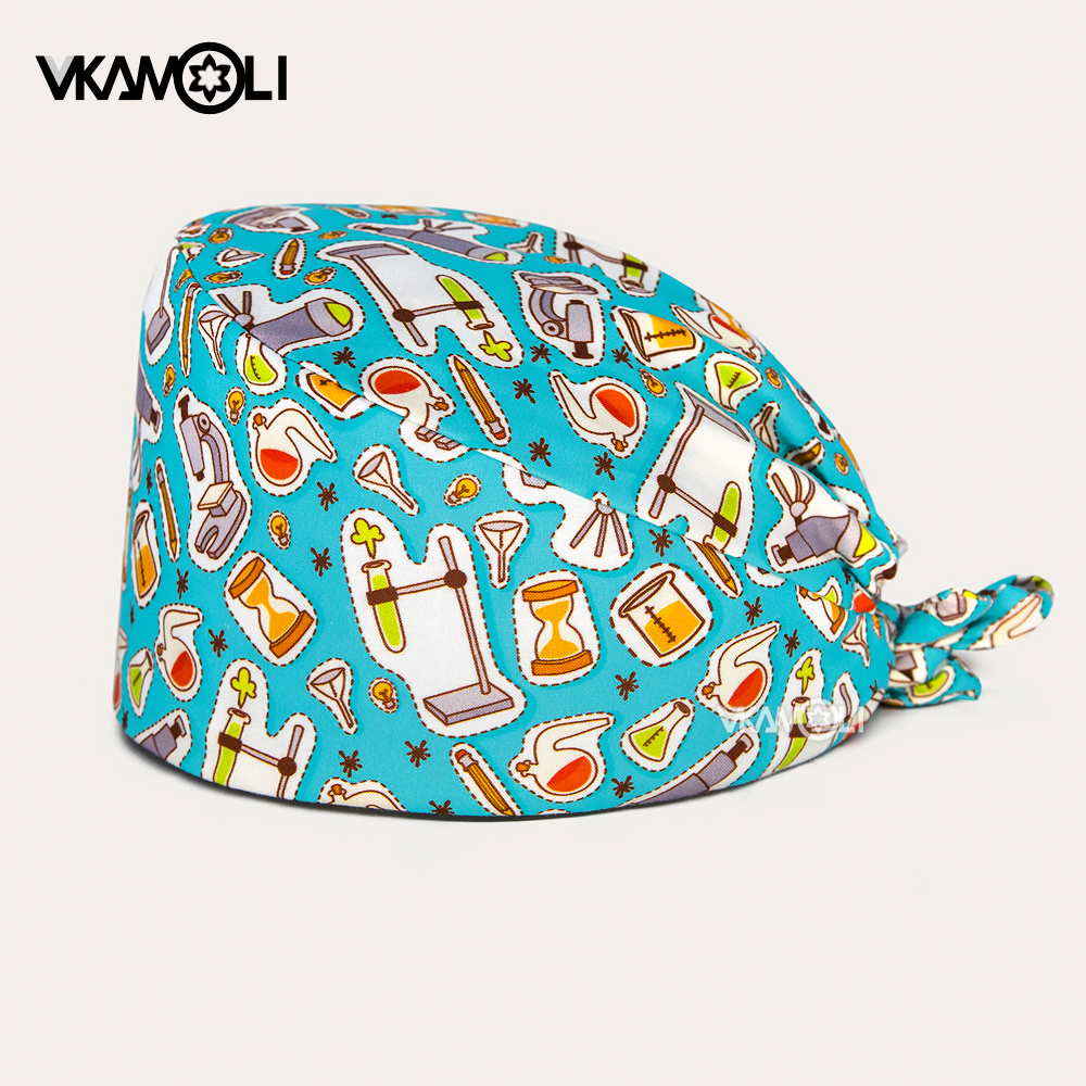 Scrub caps with heart pattern  – Medical Lab Science recenzja i cena