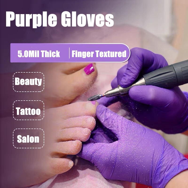 50/100PCS Violet Nitrile Glove – Disposable Gloves Nitrile recenzja i cena