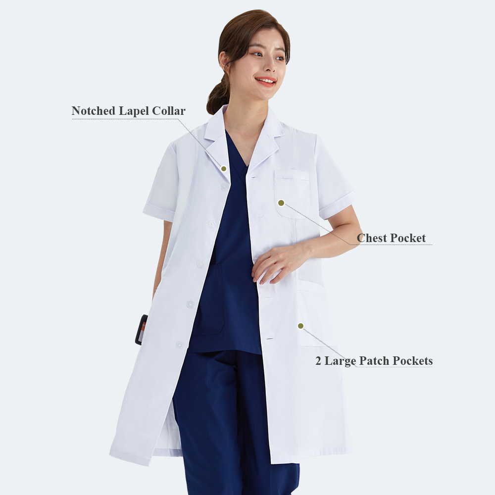 Unisex White Coat Lab Coat Hos – Medical Lab Hospital recenzja i cena